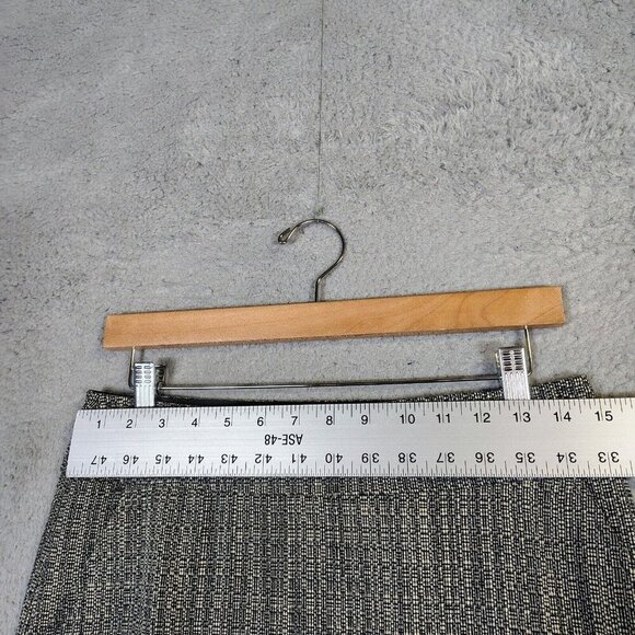 J.Crew Maxi Skirt Womens 4 Gray Wool Blend Tweed Side Slit Pencil Modest Vintage - Picture 6 of 11